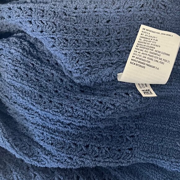 Fluffy Blue Knit Cardigan - Picture 7 of 8